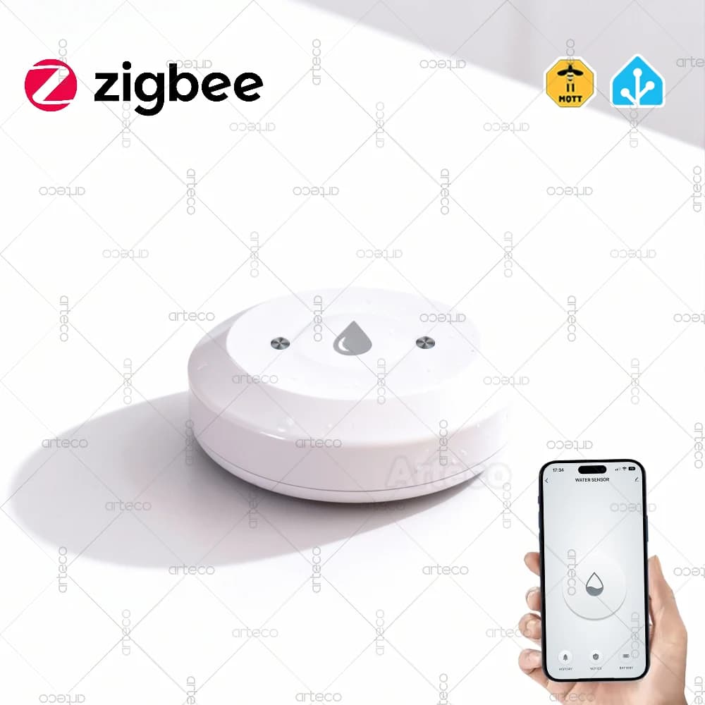 Smart Zigbee Water Sensor Flood Loss Detector App Remote Monitoring Required Gateway Support Home Assistant Zigbee2mqtt
