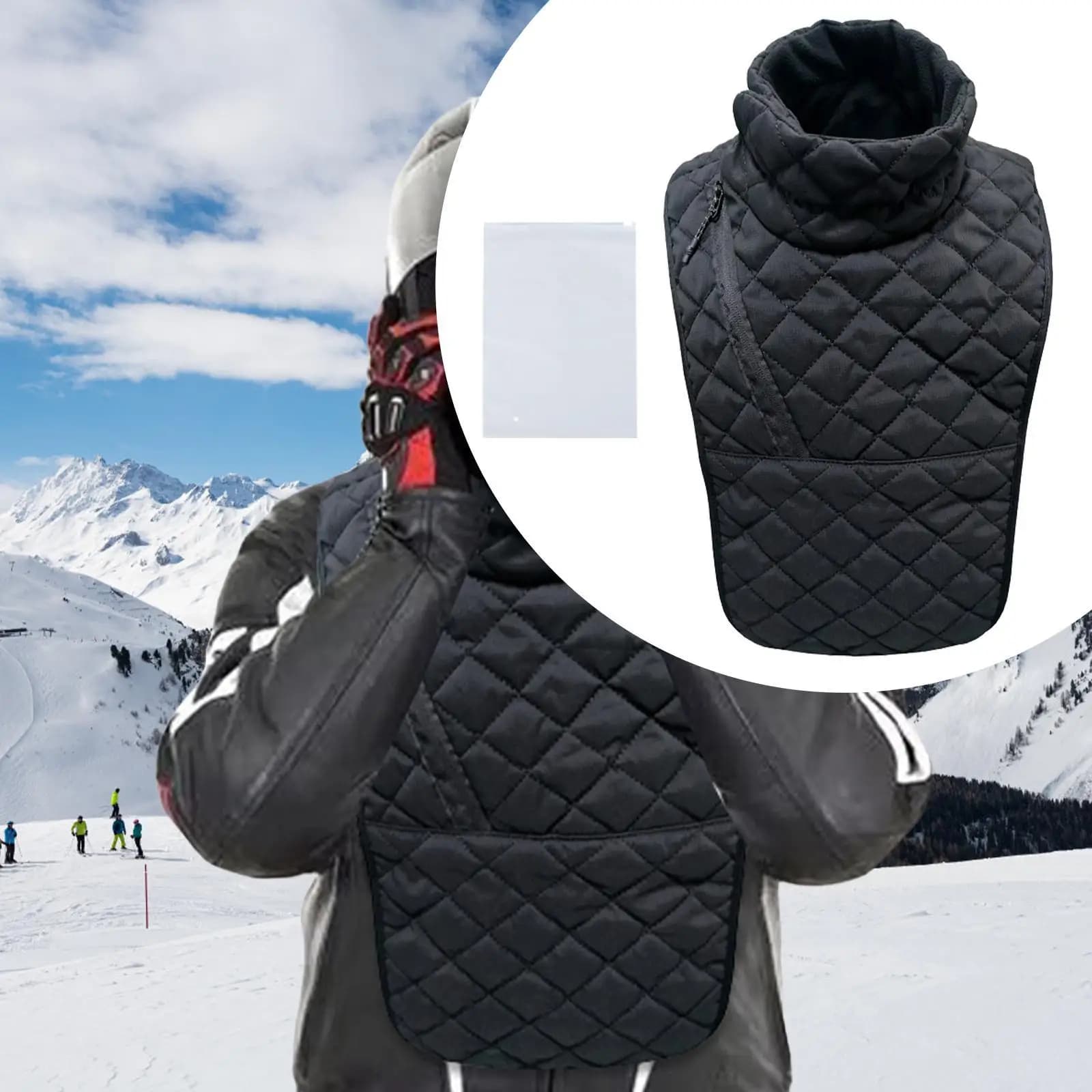 Neck Warmer, Winter Warm Scarf,with Storage Bag,Pad Thermal Winter Cycling Neck Cover,Shoulder Warmer Scarf for Winter Sports