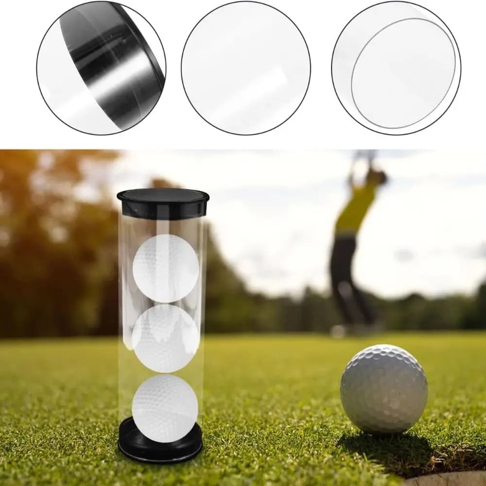 New Transparent Golf Ball Holder Tube Round 45X135MM Golf Ball Tube Barrel Golf Ball Carrier Collectors And Enthusiasts