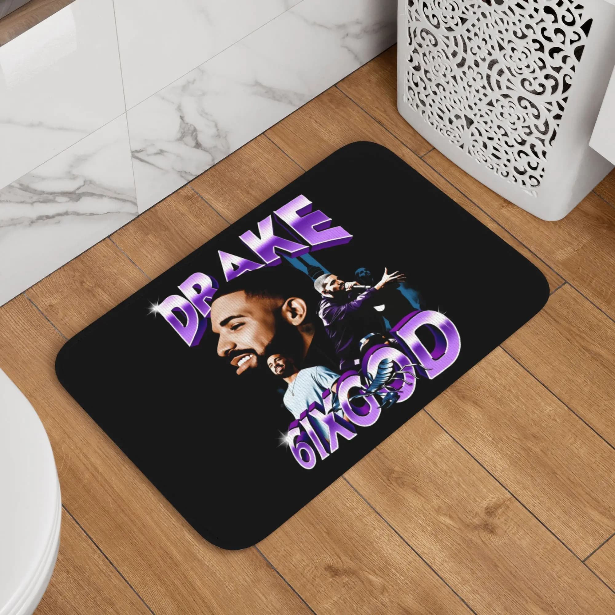 Tappetini Personalizzati con Immagine del Rapper Drake per Ingresso, Porta Anteriore, Bagno, Cucina, Balcone, Tappeto per Esterni