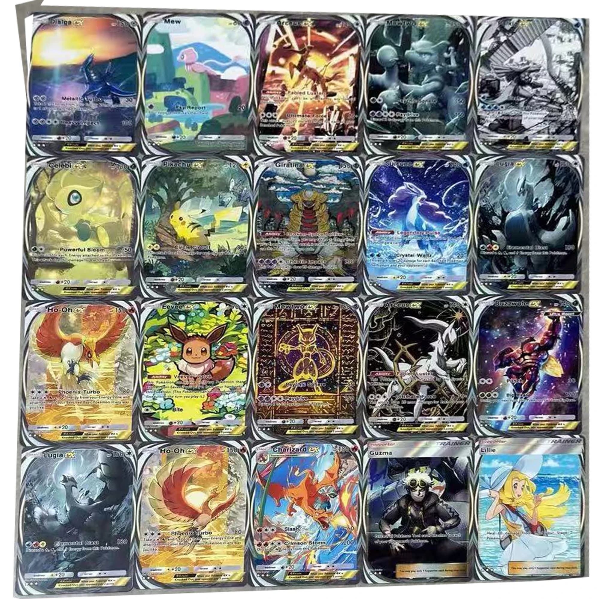 Fai da te 20 pz/set Pokemon Pocket Ptcg Collezione di carte self-made Flash in vetro Flash laser dorato Anime Toy Gift Cartoon