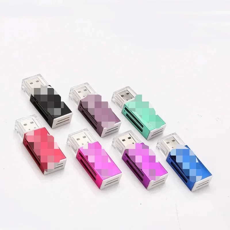 10 Pezzi Lettore di Schede Micro SD 4 in 1, Adattatore SDHC MMC USB SD, Lettore di Schede di Memoria T-Flash M2 MS Duo USB 2.0 a 4 Slot