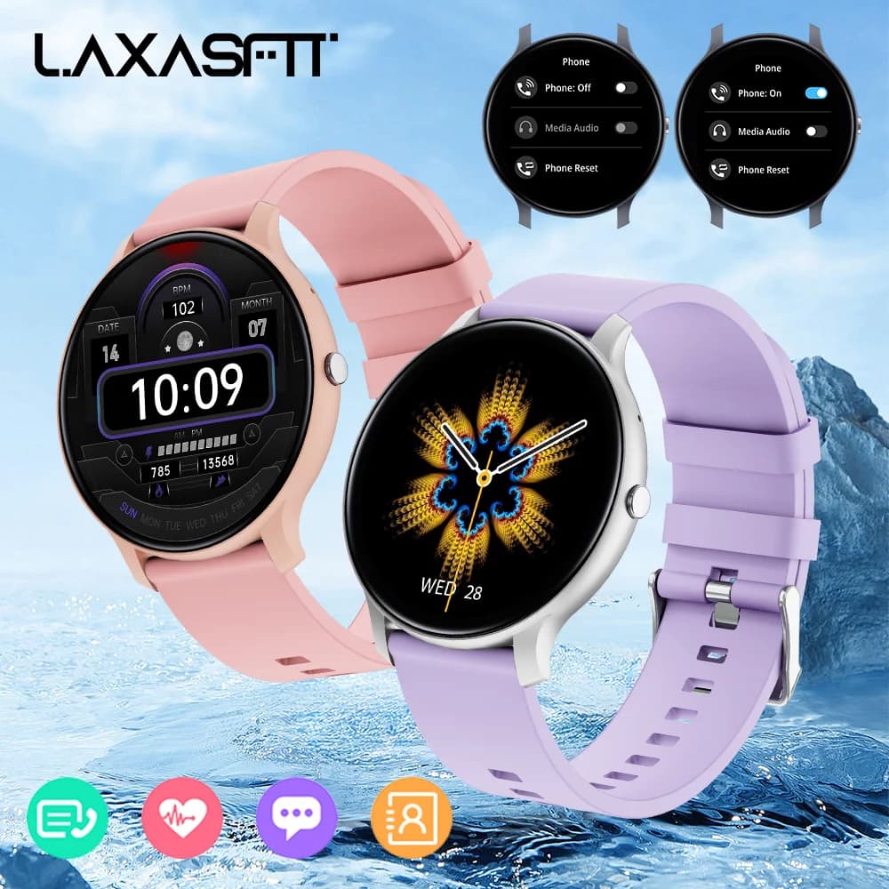 LAXASFIT Smart Watch 2.01" Bluetooth Talk Smartwatch Man Woman Pedometer 123 Sports Mode IP68 Waterproof Smart Sports Watch