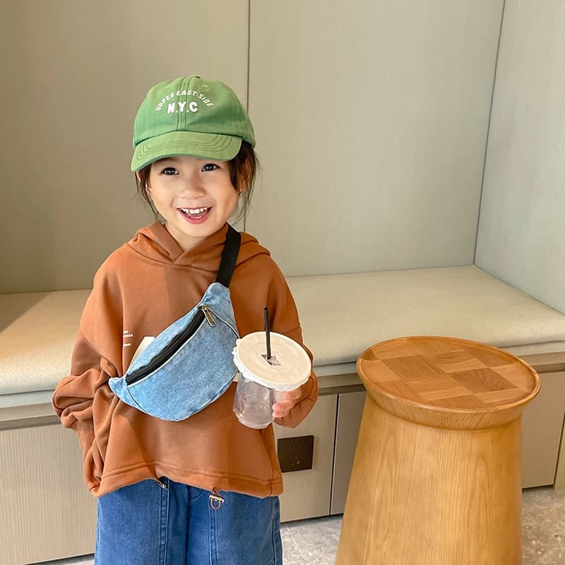 Marsupi in Denim alla Moda per Bambini, Borsa a Tracolla Casual per Ragazzi e Ragazze, Borsa da Cintura Trendy, Regalo di Compleanno per Bambini