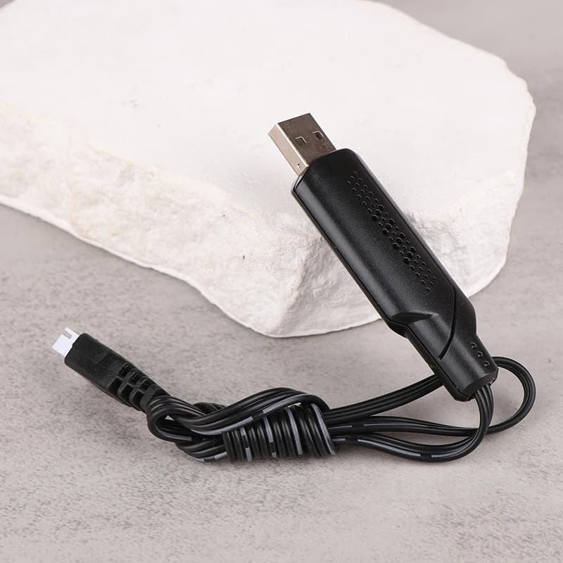USB charger 2S 7.4V 1A for Lipo 7.4V 2S batteries with XH-3P connectors for cars, drones, boats, USB charging cable for 7.4V batteries