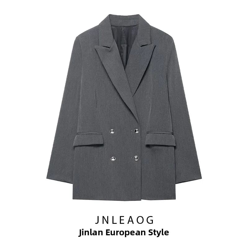 Giacca da Donna JNLEAOG Elegante Doppiopetto, Design Versatile, Casual Business, Manica Lunga, in Poliestere