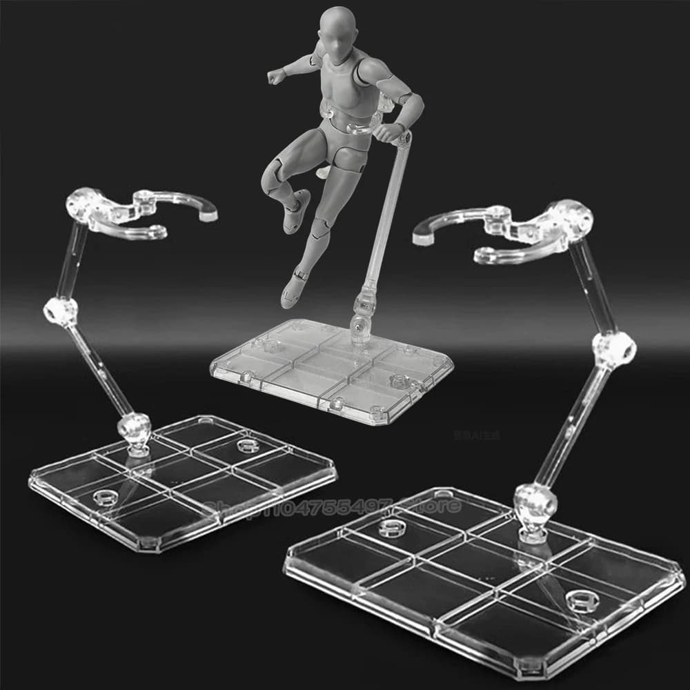 Supporto per Action Figure in Acrilico Trasparente, Base Espositiva per Modellini, Bambole e Giocattoli, Accessori per Esposizione