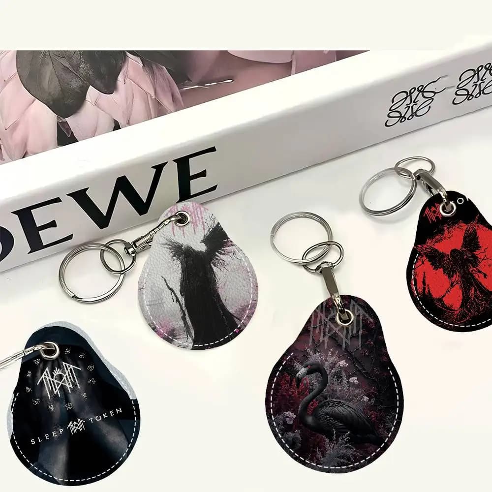 Popular PU Water Drop Shape Keyring, Elegant and Fashionable, for Women, Auto Keyring, Bag Pendant, Gift