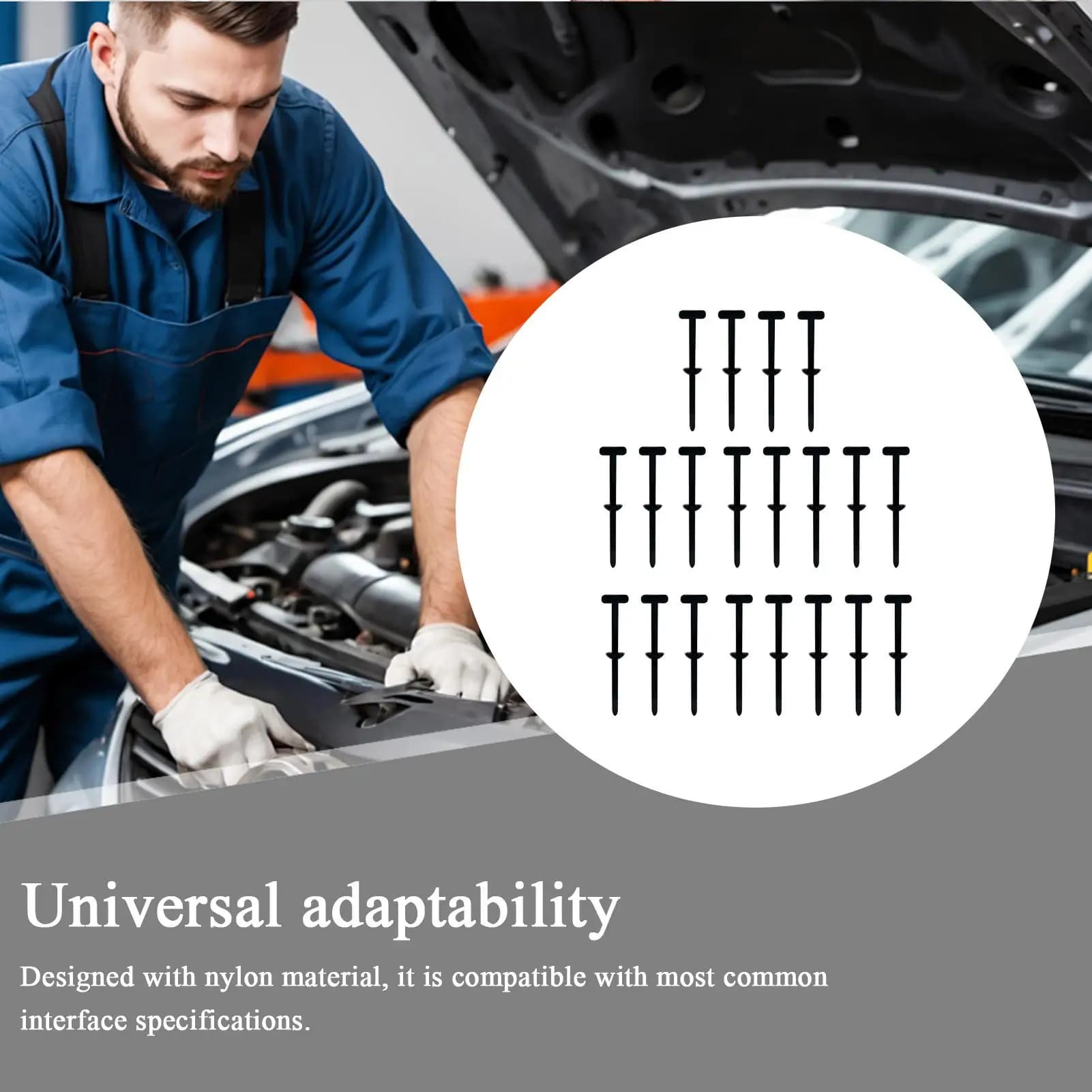 20/50pcs Fascetta per cavi in nylon Supporto per fibbia per filo autobloccante Fissaggio per cavi per carichi pesanti Protezioni per motori per auto universali Cinghie fisse Clip
