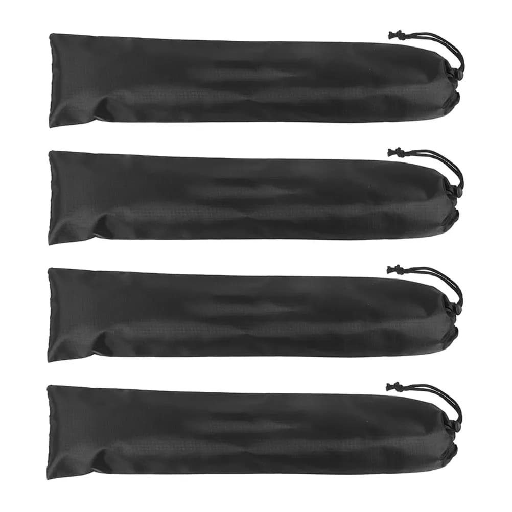 Set di 4 Borse per Pali da Tenda, Resistenti all'Usura, per Campeggio, Trekking e Pesca