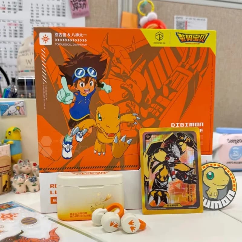 In Stock Digimon Adventure Ear Clip Wireless Bluetooth Headphones Agumon Tailmon New Hot Selling Earbuds Sports Running