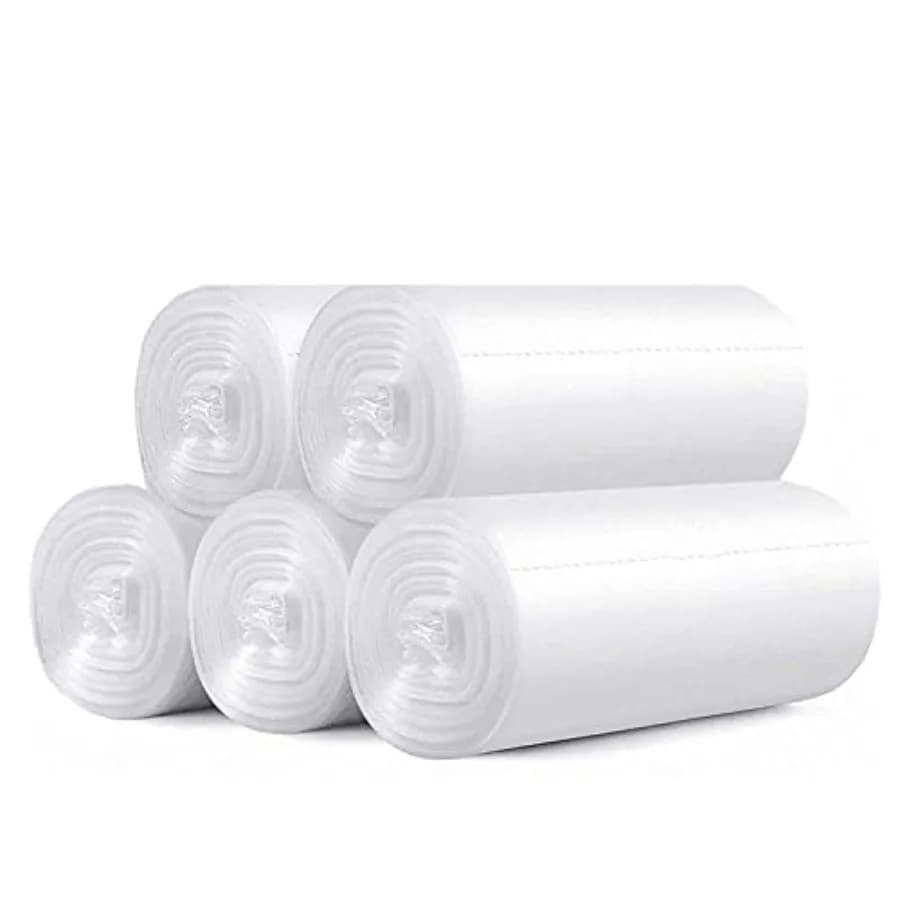 Small Trash Bags, Trash Bags/Garbage Bags, Strong Wastebasket Liners for Bathroom Bedroom Office Trash Can, 125 Counts