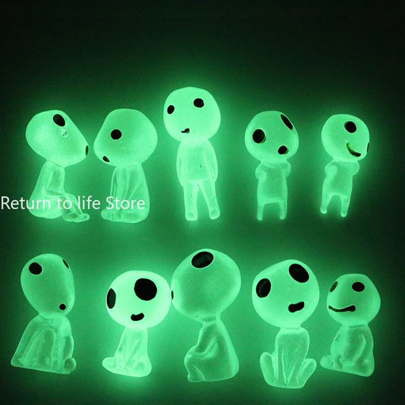 10 pz/set albero luminoso elfi Spirit Princess Micro Landscape Figure Ornament incandescente giardinaggio in miniatura decorazioni in vaso