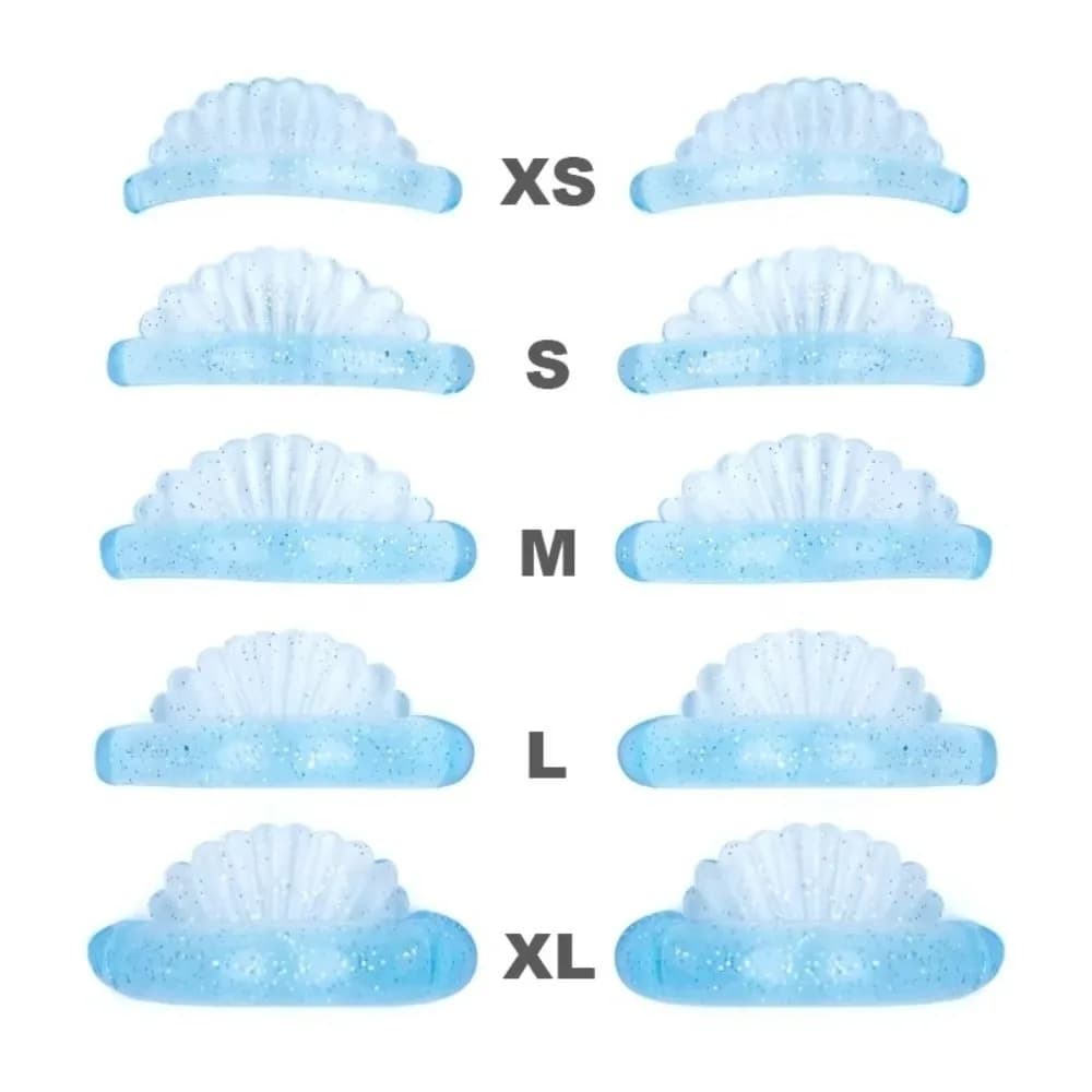 5Pairs Applicator Tools Silicone Eyelash Perm Pads 3D Eyelash Curler Accessories Shell Style Sticky Lashes Rods Multiple Sizes