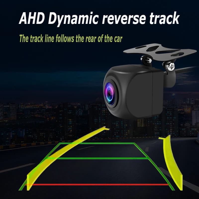 Telecamera di retromarcia con traiettoria dinamica AHD visione notturna ultra HD navigazione di controllo centrale impermeabile grandangolare ultra HD posteriore vie