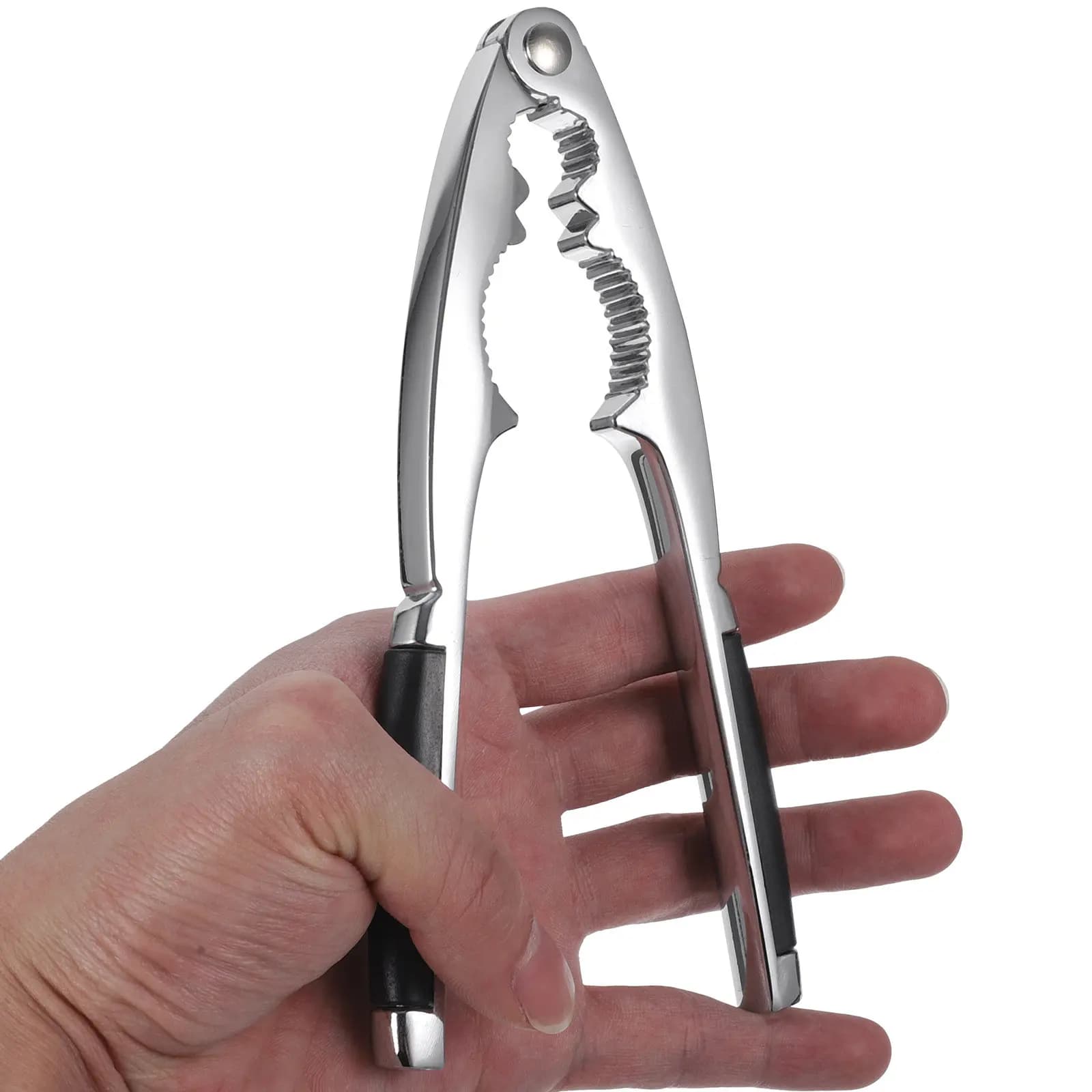 Set di 1 Strumento Multifunzionale in Acciaio Inossidabile per Rompere Noci, con Design Texturizzato e Impugnatura Antiscivolo, per Noci, Frutti Secchi, Granchi e Gusci di Frutta