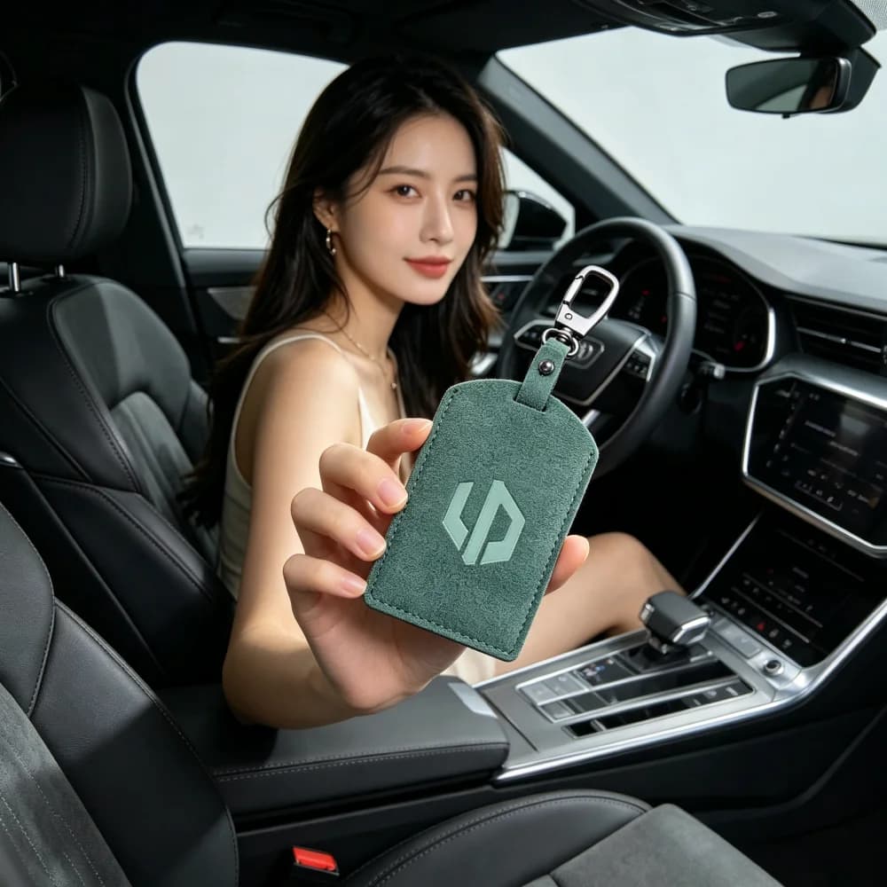 Suede Car NFC Card Key Case For Leapmotor T03 S01 C01 C10 C11 C16 B01 B10 Lafa5 Auto Accessories