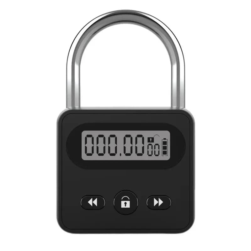 Lucchetto Temporizzato Smart con Display LCD e Retroilluminazione, 999 Ore di Autonomia Massima, Tempo di Standby Extra-Lungo