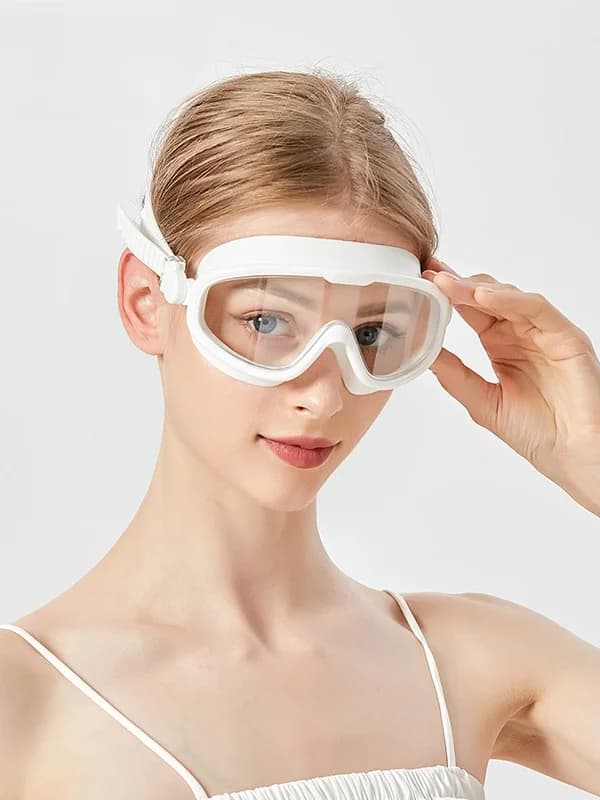 Swimwear with Grande Montatura for Men and Women, Set with Swimwear for Adults, Anti-fog, Waterproof, Swimming Glasses for Miopia