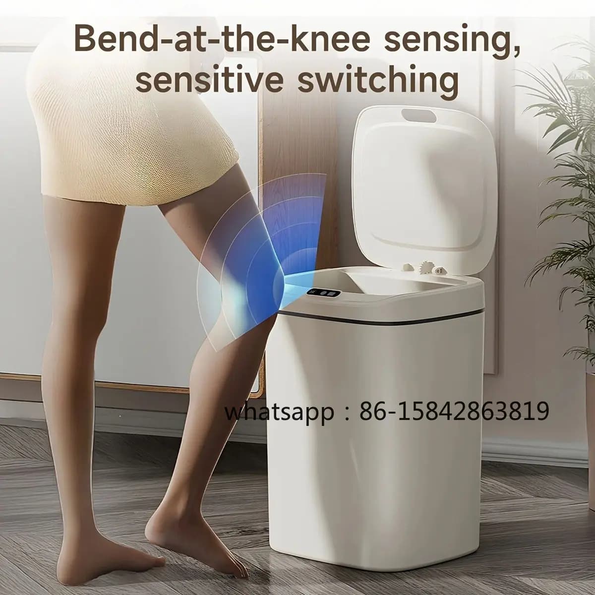 Advanced Intelligent Sensor Trash Can - Automatic Lid Opening, Odor-Sealing Garbage A