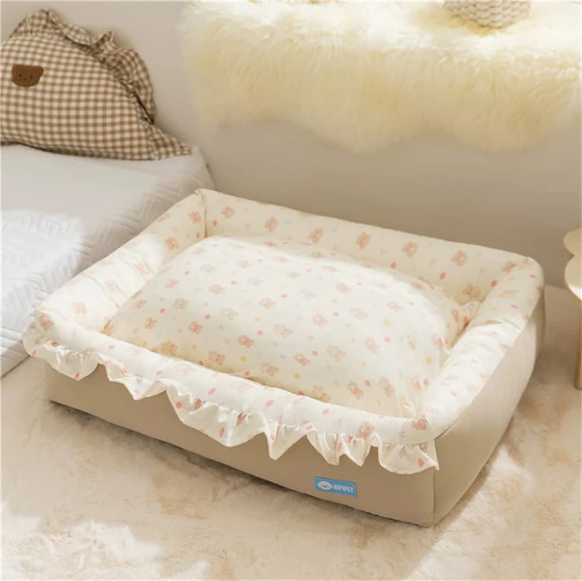 Comodo divano letto in peluche per animali domestici, letto per cani, letto per gatti, riparo caldo per tutto l'anno, adatto per scenari: camera da letto, soggiorno, balcone