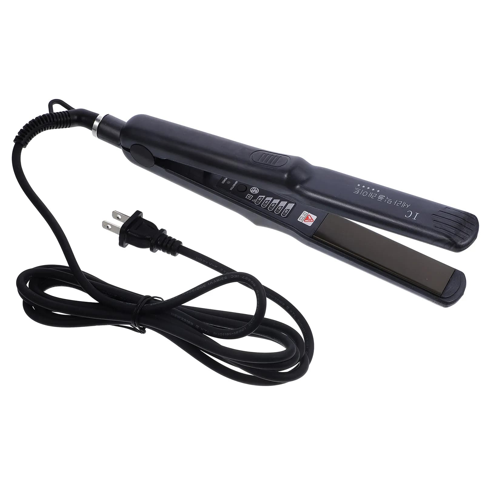 Piastra per Capelli Elettrica 2-in-1, Ferro Arricciacapelli Portatile a Vapore, Nero, Spina USA, Perfetto per Salone e Casa