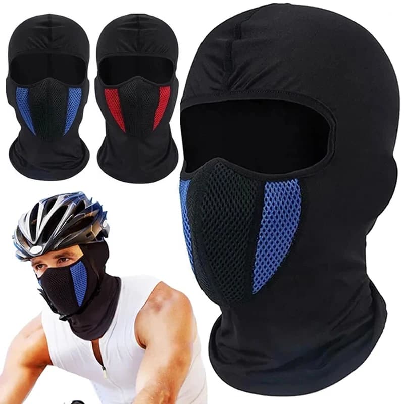 Breathable Balaclava Motorcycle Full Face Mask Motorbike Cycling Bike Mask Motocross Helmet Hood Moto Riding Neck Face Mask