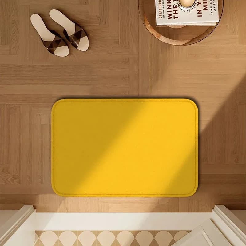 1PC model yellow pure kitchen mats anti slip design pop living room carpet bathroom mat for home sink laundry furniture
