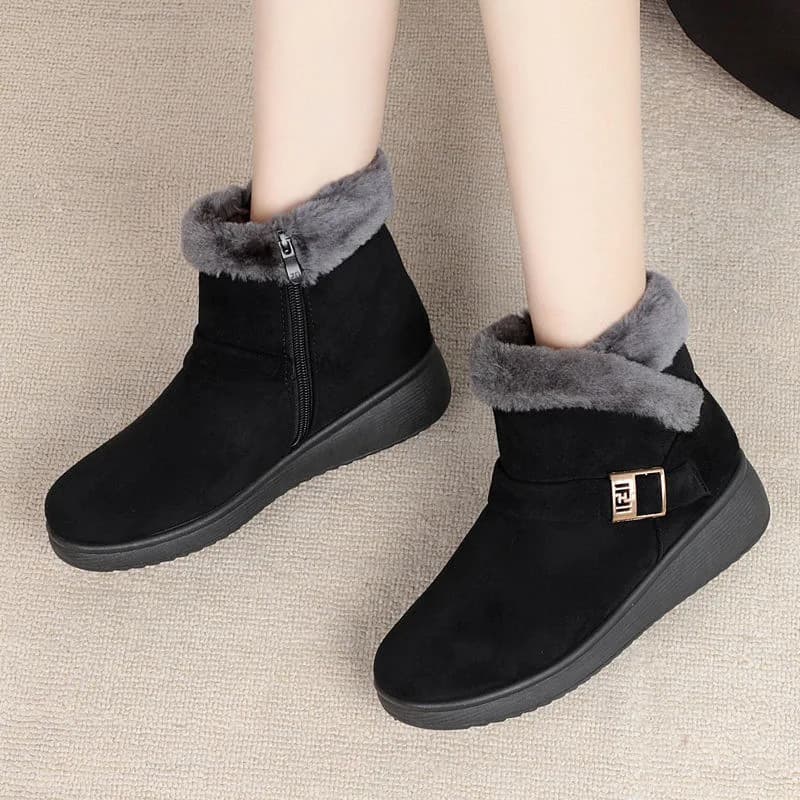 Stivali invernali da donna Inverno da donna Nuovo 2025 Stivali corti ispessiti da donna Scarpe calde casual Stivali da donna piatti antiscivolo da donna