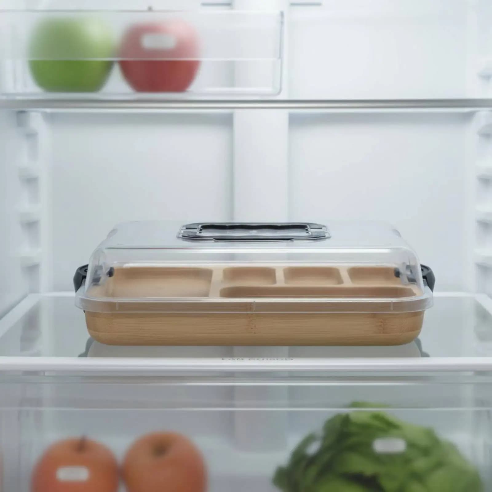 Contenitore per Alimenti in Vetro Riutilizzabile con Coperchio, Scatola per Pasti Divisi, Contenitore per Preparazione Pasti Senza BPA, Sicuro ed Ecologico per Frigorifero