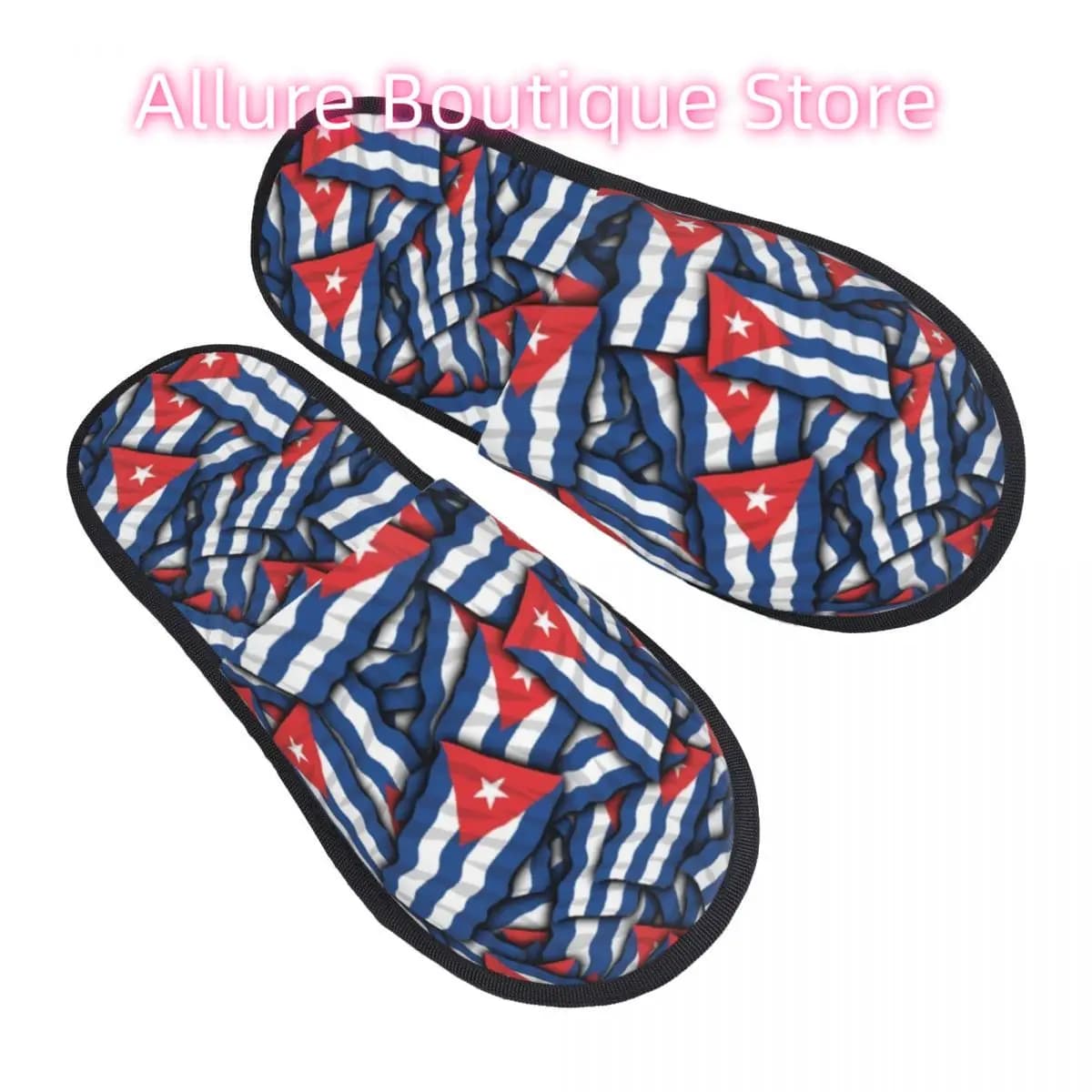 Pantofole da casa personalizzate con motivo bandiera Cuba da donna in morbida memory foam cubano orgoglioso slip on scarpe da pantofola spa