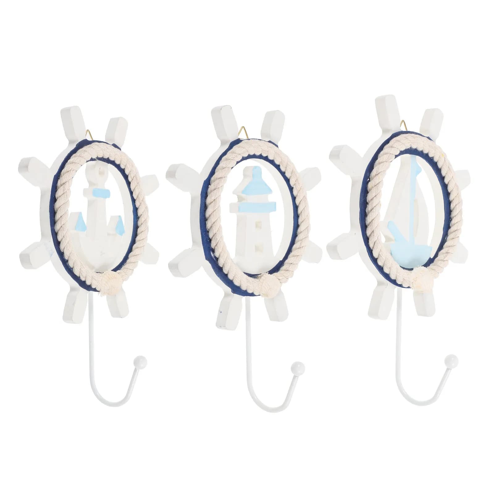 3 Pcs Hooks Clothes Hanger for Walls Decorative Coat Home Mounted Decoration Mediterranean Cute