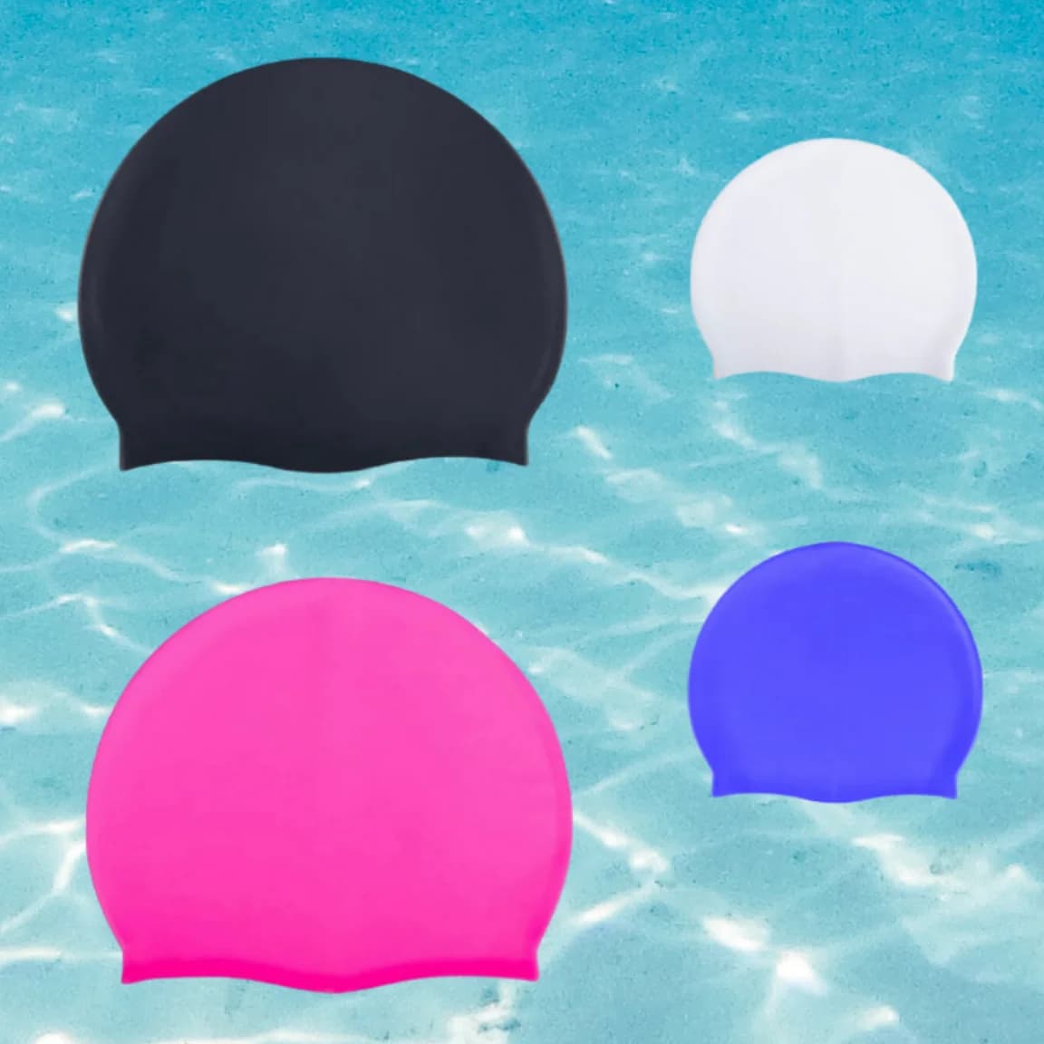 High Quality Silicone Swim Head for Adults Woman Kids Great Ear Protection Waterproof Without Long Hair With Wut Head