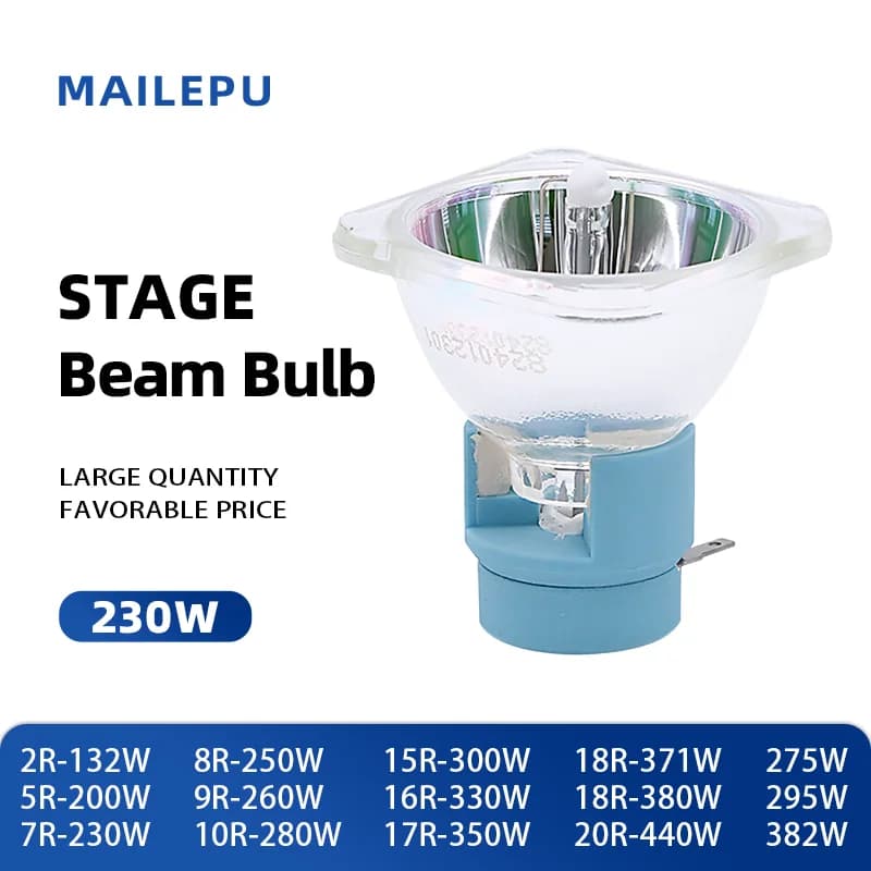 Commercio all'ingrosso 7R 230w lampada a testa mobile lampadina a fascio MSD Stage testa mobile Sharpy Beam lampadina a testa mobile SIRIUS HRI 230W