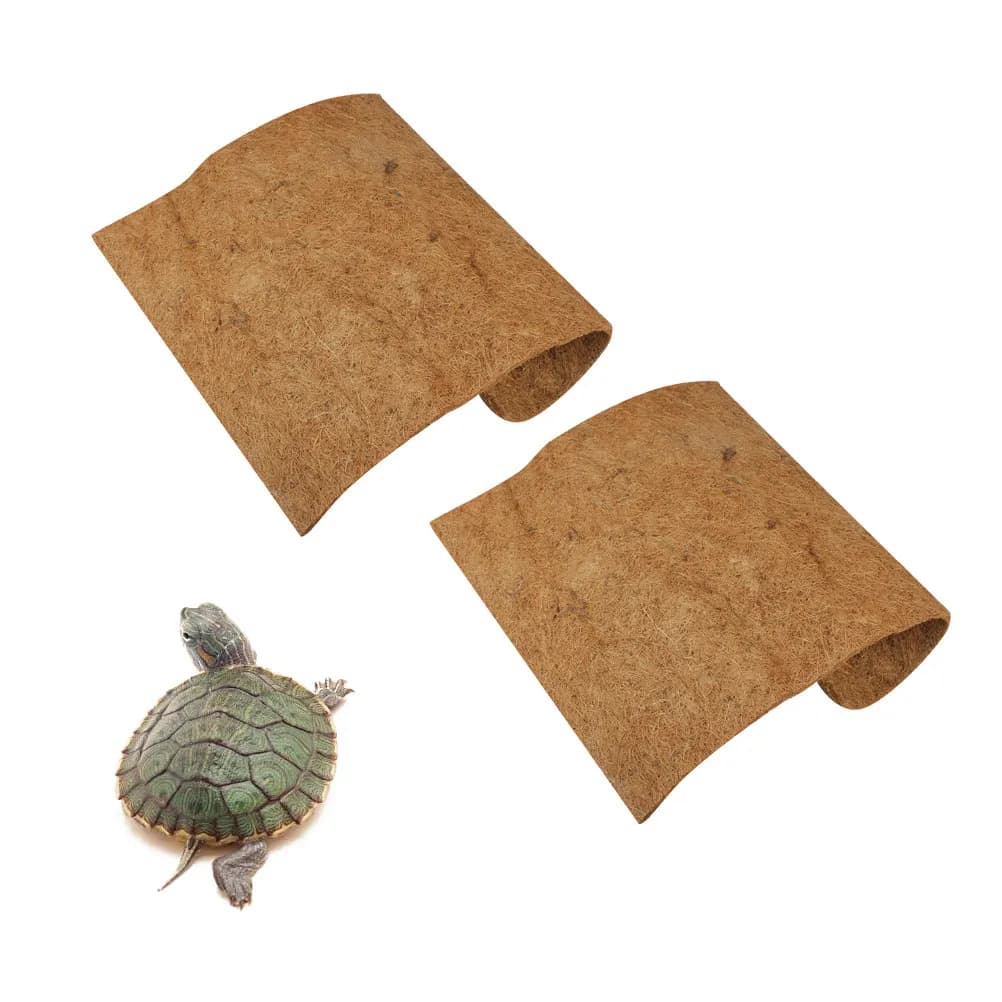 2Pcs Coconut Fiber Mat Reptile Pet Bedding Natural Biodegradable Anti Parasitic Breathable Floor Liner for Tortoise Terrarium