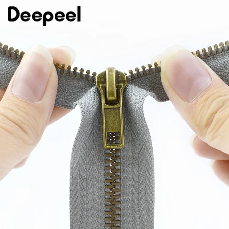 10 pezzi 3 # 5 # Cerniere in metallo a punta chiusa da 20 cm Astuccio con chiusura tascabile per giocattoli Pantaloni con cerniera Scarpe jeans Sostituisci le cerniere Accessori per cucire