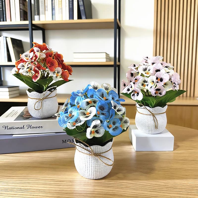 New 51 silk screened butterfly flower bonsai restaurant, hotel desktop atmosphere, simulated flowers, potted plants