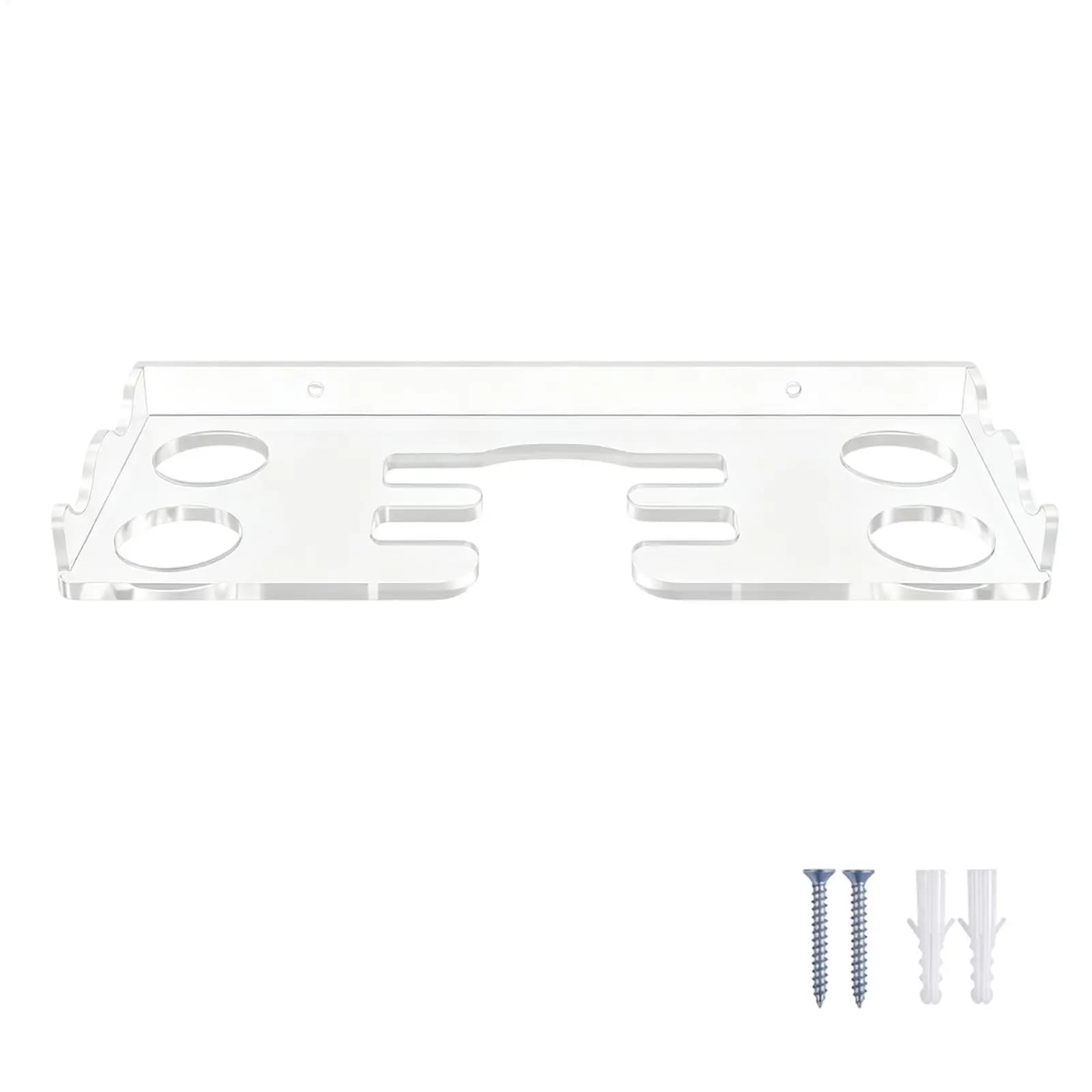 Table Tennis Holder Transparent Wall Mounted Shatterproof Heavy-Duty Sports Ball Paddle Holder Shelf For Garage Office Club Gym