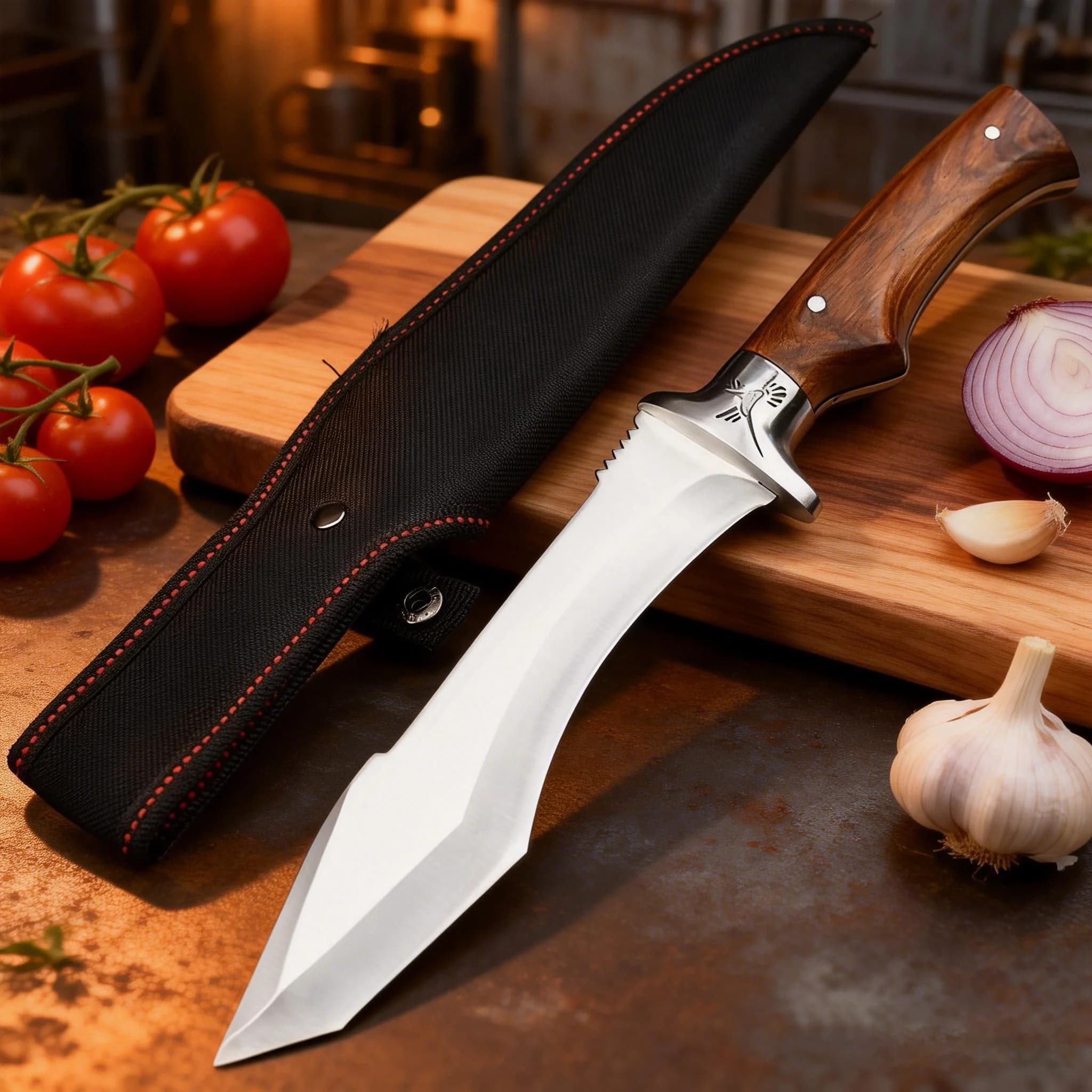 Coltello da cucina di fascia alta, coltello versatile da chef giapponese, coltello da taglio, coltello da cucina con manico in legno massello con custodia per coltello