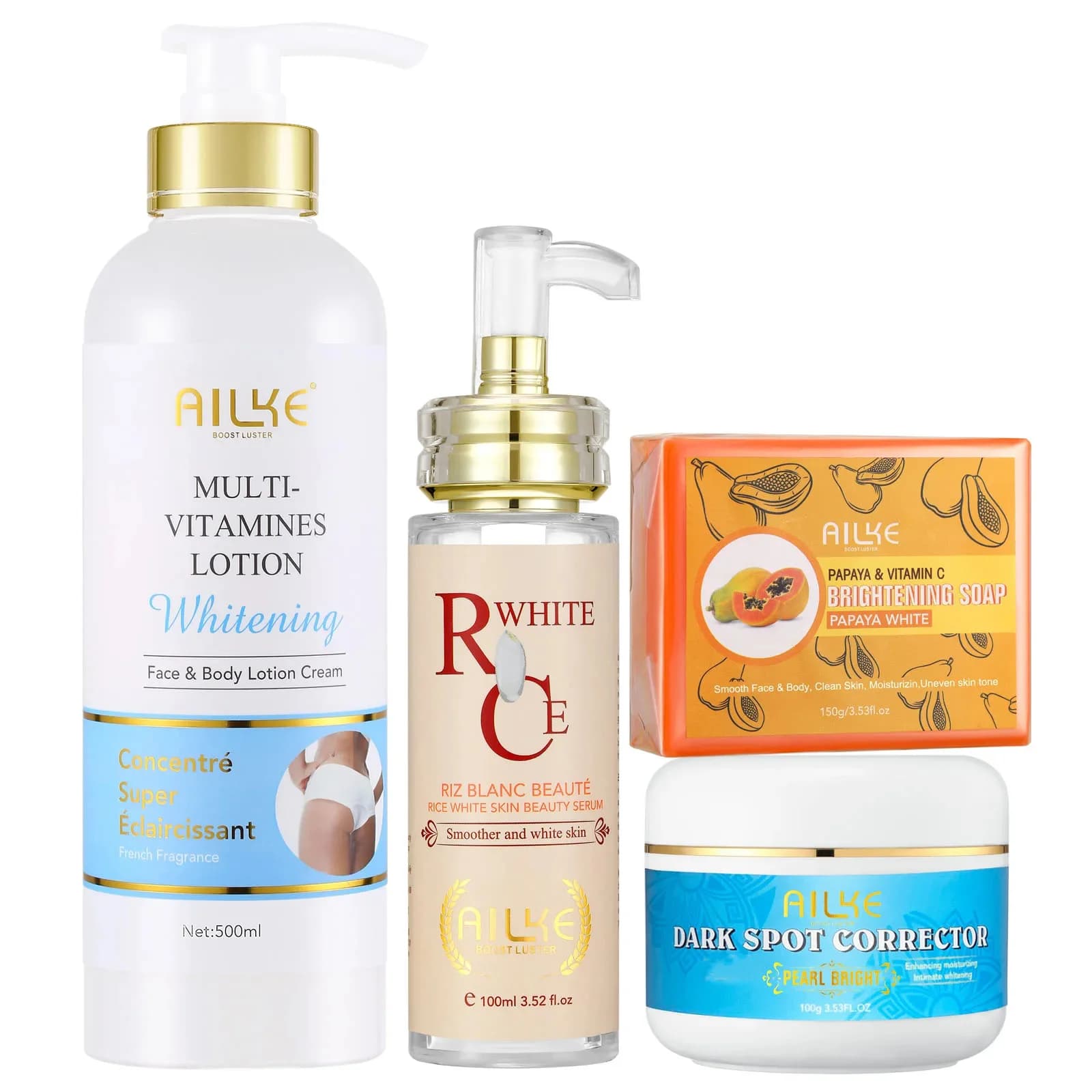 AILKE Lotion Body Whitening Multi Vitamins With Vitamins A,E,B3,B5, Increases Skin Lighting, Also Uniform Skin Tone, Hydrating Cream