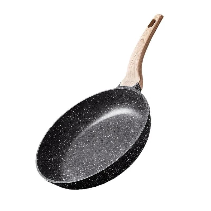 PYH Padella in Pietra Maifan Antiaderente per Uso Domestico, Padella per Bistecche, Wok, Pentola per Cottura a Induzione e Fornelli a Gas