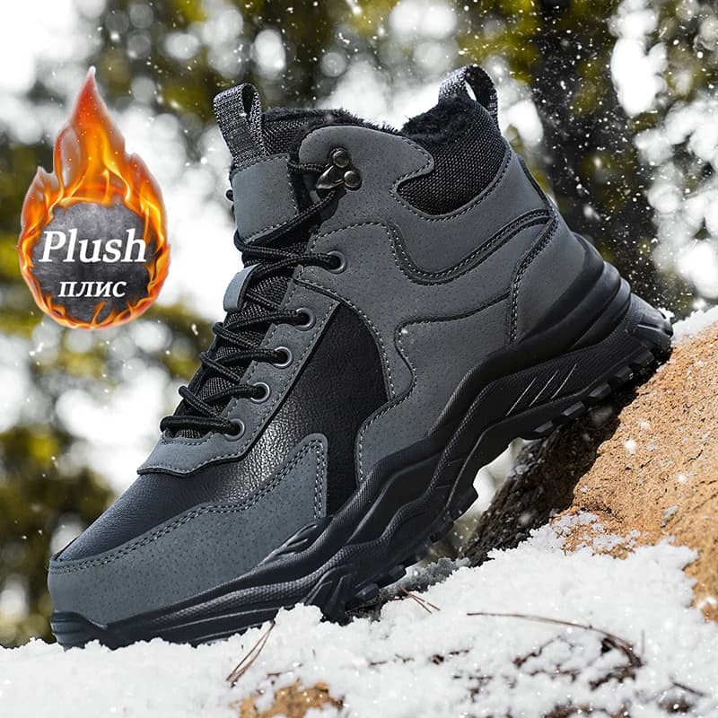 Scarponi da trekking da uomo Stivali da neve da uomo caldi e confortevoli per il tempo libero all'aperto Scarpe sportive antiscivolo Scarpe da trekking resistenti all'usura