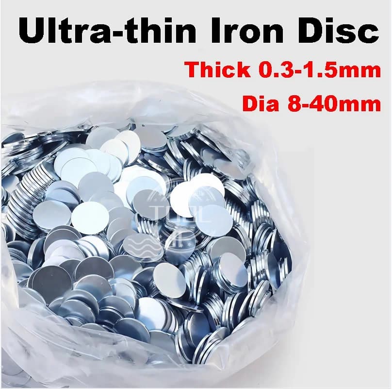 Zincato Ultra-Sottili Iron Round Plates – Small Suction Plates and Fai-da-te Circular Patch for Umbrella – 40/150 Pieces
