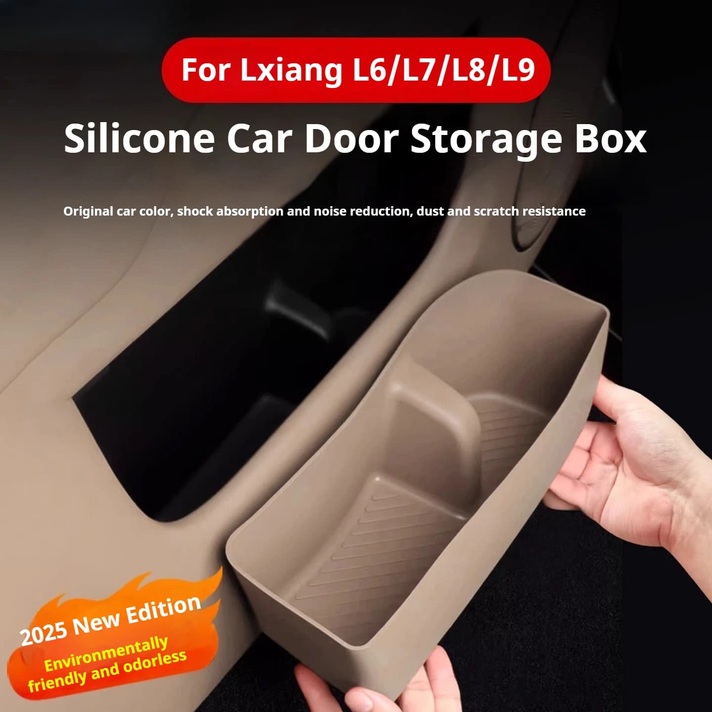 Per Li Lixiang L6 L7 L8 L9 Scatola di immagazzinaggio per porta auto in silicone Aggiornato slot per porta auto Zerbino interno sacchetto della spazzatura scatola di immagazzinaggio accessori