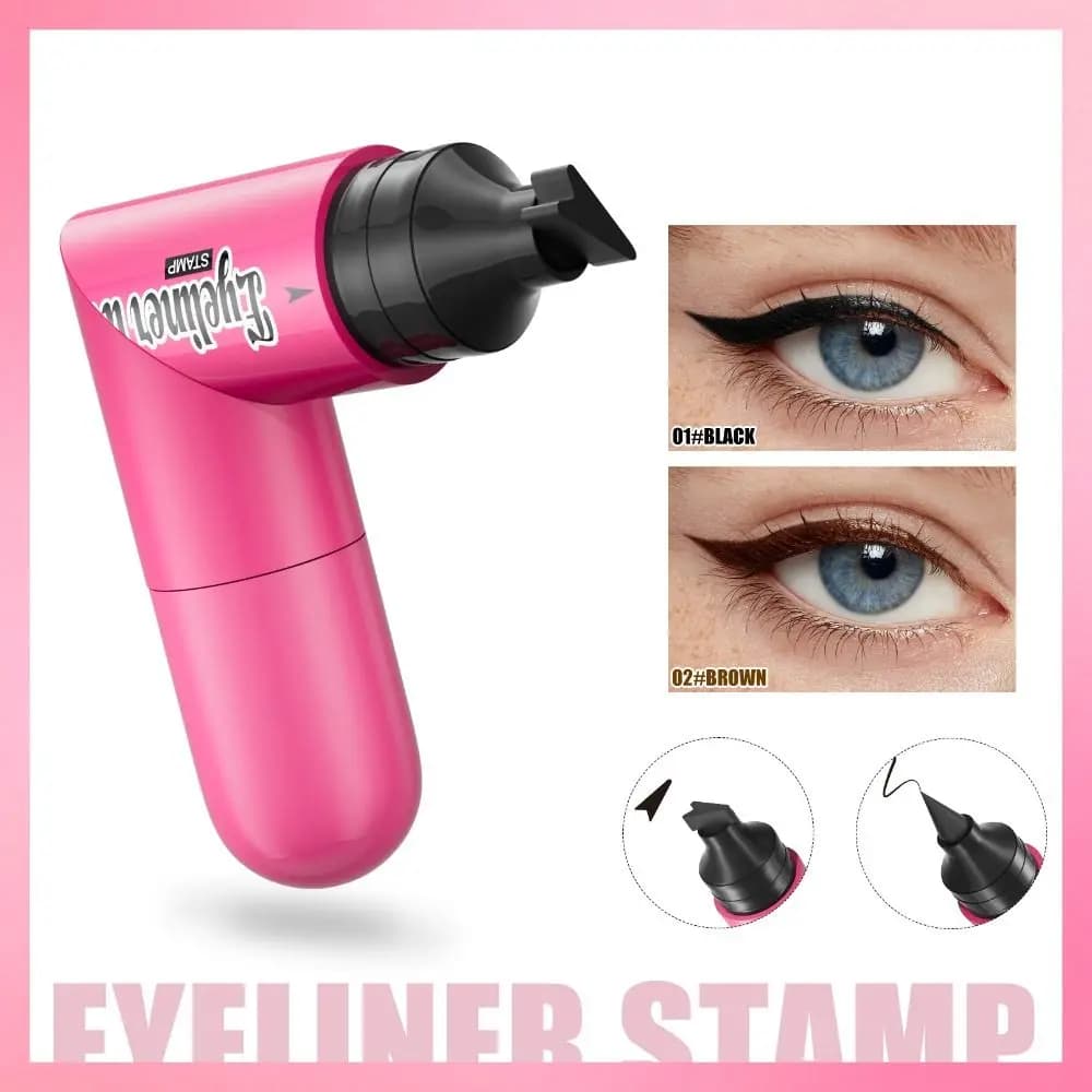 New Waterproof Eyeliner Stamp Foldable Long Lasting Eye Liner Stamp Quick Dry Portable Eyeliner Stamp Pen