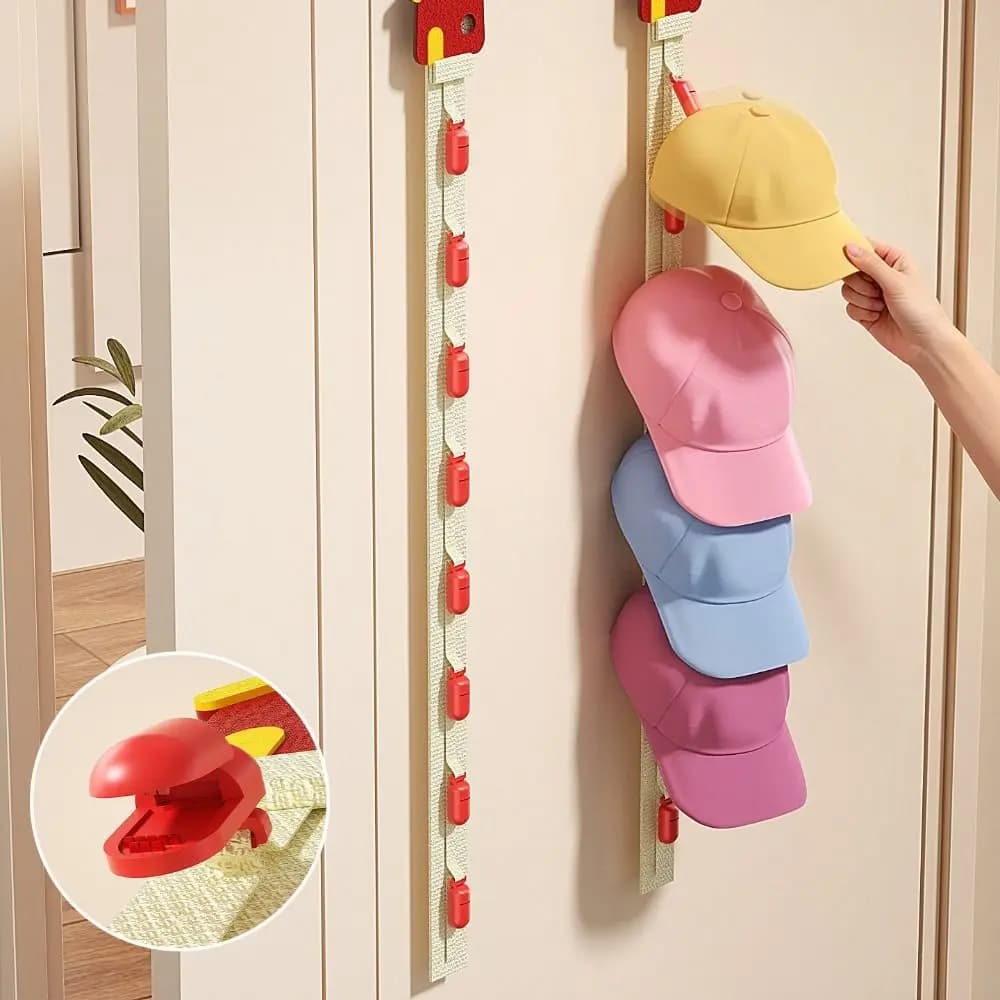 Creative Hat Storage Clips Holder Space Saving Anti-slip Cap Storage Hooks Multi-Functional Vertical Hanging