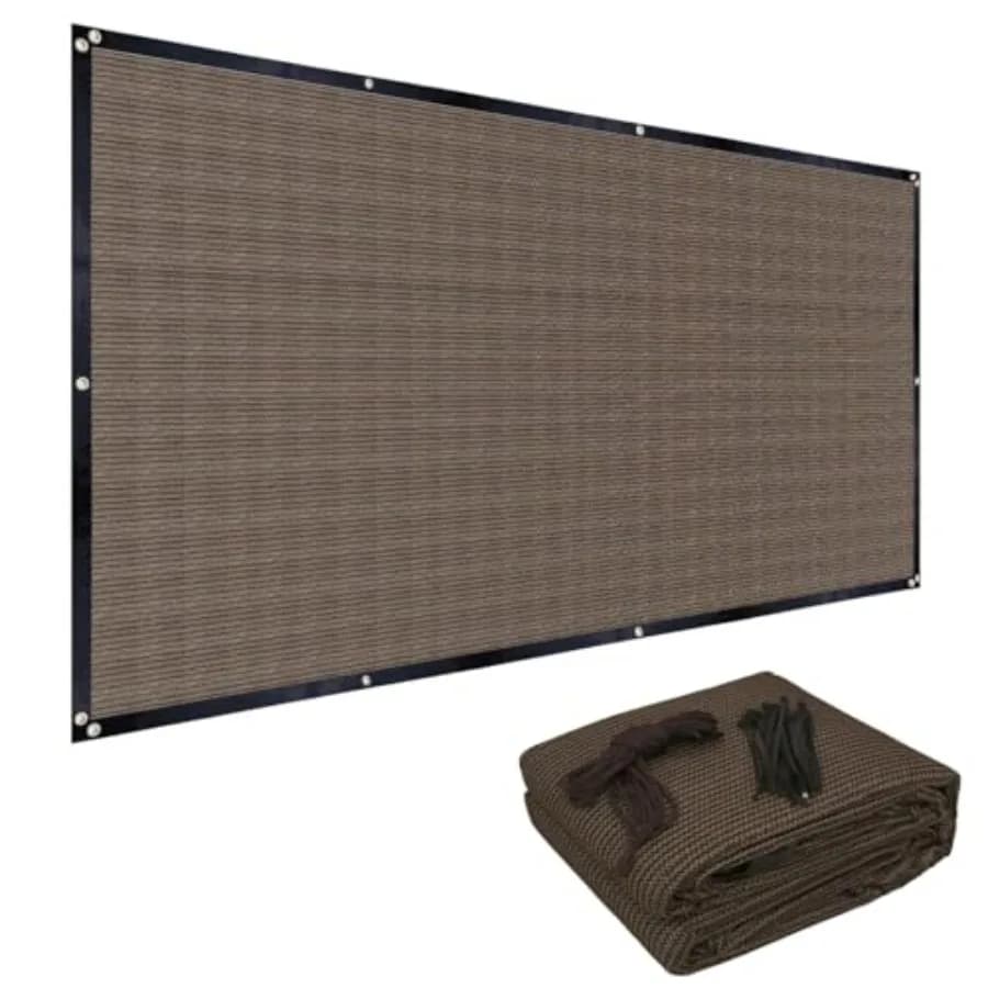 Telo Ombreggiante 90% Protezione Solare, Schermo Privacy, Copertura Ombreggiante per Patio con Occhielli, Rete Ombreggiante per Giardino Esterno Pergola 3x