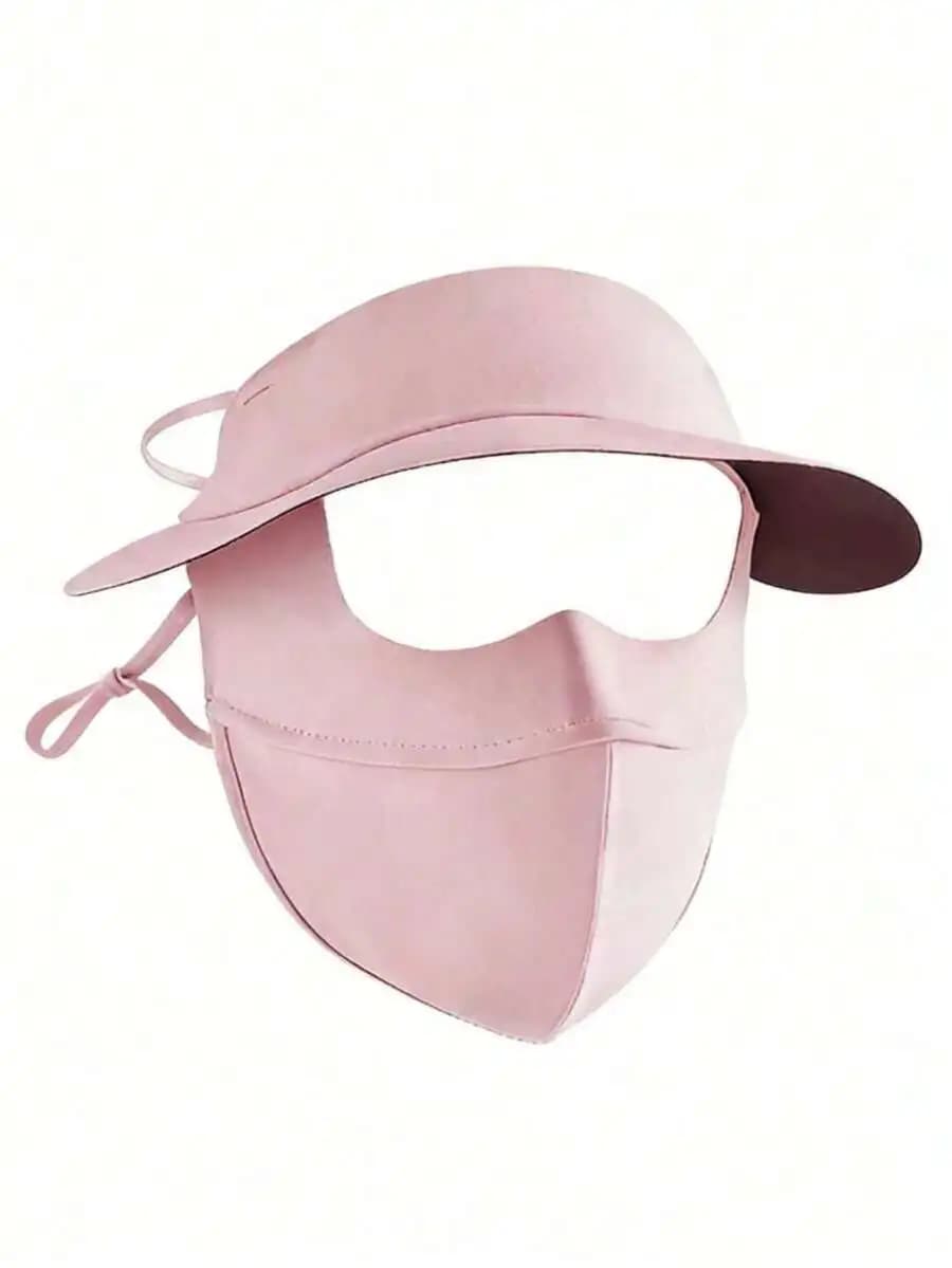 Maschera solare integrale da donna con visiera, cappello estivo per protezione solare all'aperto