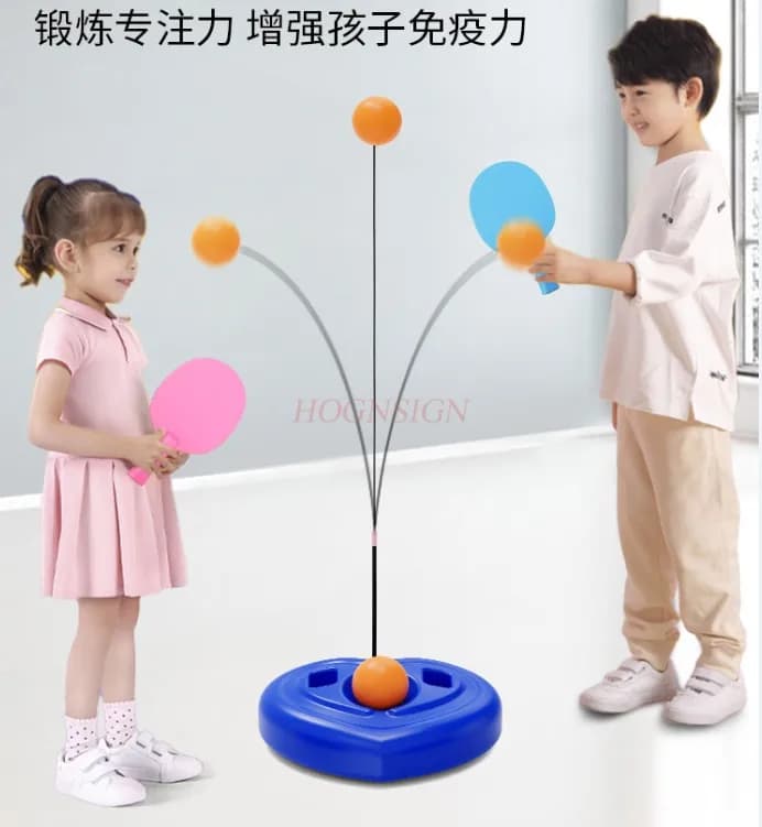 Allenatore da ping pong Artefatto per autoallenamento Allenatore di palline da soldato per interni con asse morbido elastico per bambini