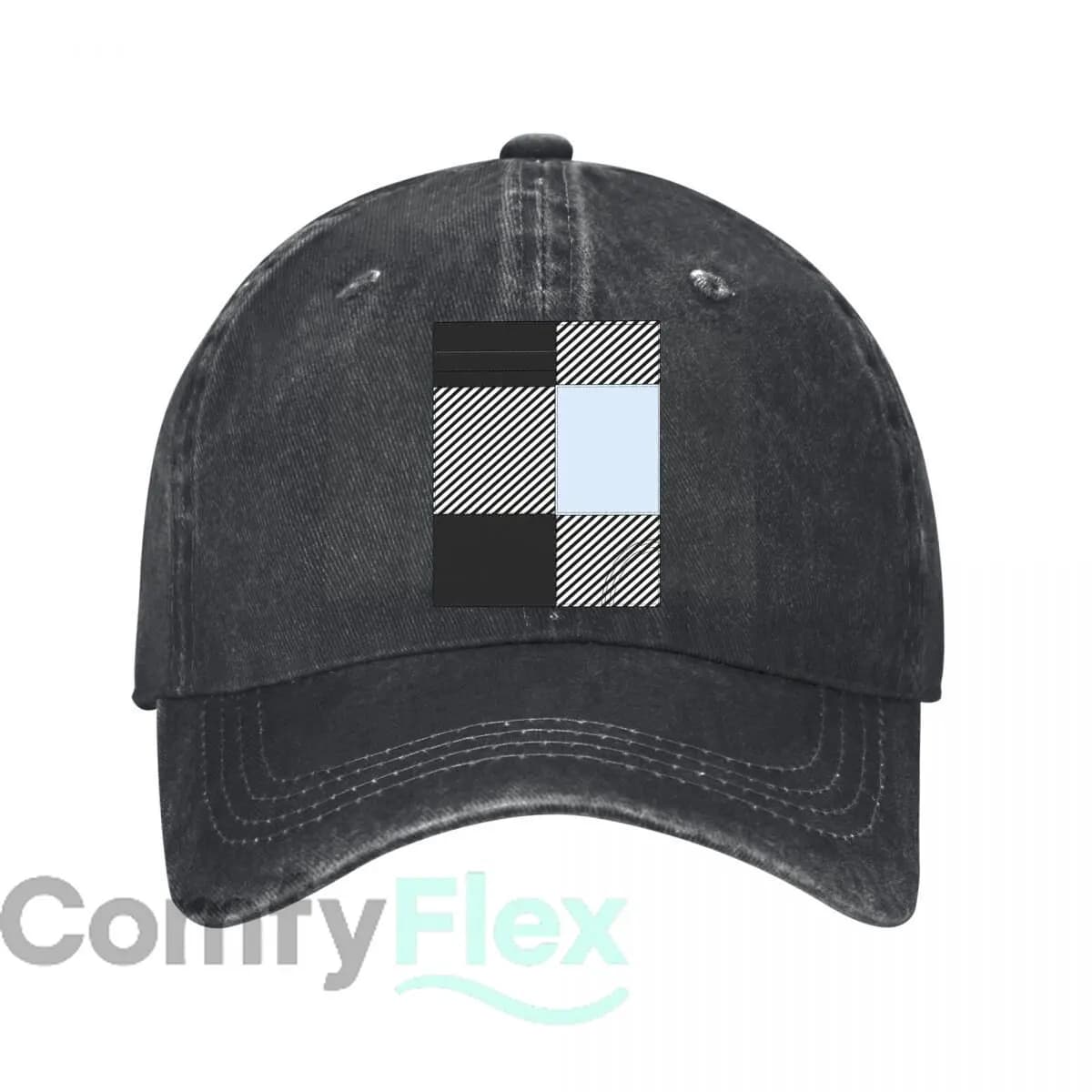 Porta Passaporto in Pelle a Righe con Finestra per Documenti, Cappello da Baseball Lavato per Donna e Unisex